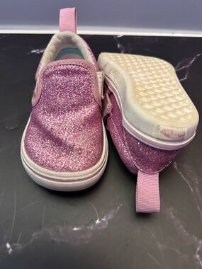 Toddler Glitter Slip-On Vans - Purple